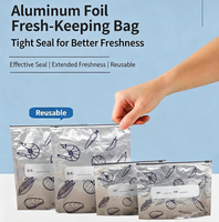 Sac d'emballage alimentaire personnalisé en aluminium refermable avec fermeture éclair, résistant à l'humidité, de qualité alimentaire, avec logo personnalisé