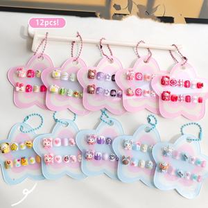 <span class=keywords><strong>Faux</strong></span> <span class=keywords><strong>ongles</strong></span> à presser Qianya <span class=keywords><strong>pour</strong></span> enfants, 12 pièces, motif dessin animé - Mignons motifs fleurs, nœuds et bonbons <span class=keywords><strong>pour</strong></span> filles de 3 à 8 ans, amovibles, réutilisables, vente en gros - Product Image 1