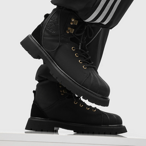 Bottes à lacets rétro 931163, embouts en coquille, tendance décontractée, bottes à semelle épaisse pour hommes, bottes à hauteur accrue, bottes de travail, grandes bottes jaunes - Product Image 6