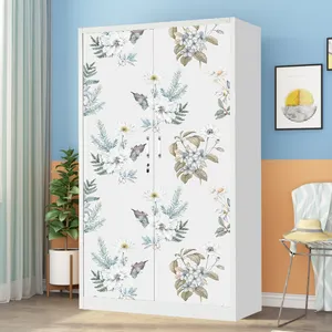 Cheap Storage cabinet Wardrobe Bedroom furniture clothes cabinet Clothing Wardrobe Closet Dressing Room Swing door wardrobe