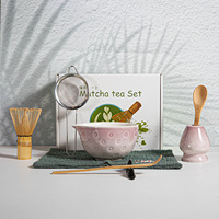Ensemble de thé japonais de luxe personnalisé, cuillère en bambou, fouet Chasen, support, bol en céramique, kit Matcha pour la cérémonie du thé Matcha
