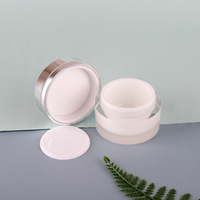 Pot de crème en acrylique, coffret de soins de peau, pour cosmétiques, luxe, pompe, Lotion sans air, bouteille cosmétique avec capuchon en argent, vente en gros, 10 pièces