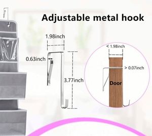 Door Mount 4 Clear Window Pocket Box Hanging Organizer Storage Bag Children Hanging Wall Organizer - Product Image 3