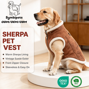 Vêtements <span class=keywords><strong>pour</strong></span> <span class=keywords><strong>chien</strong></span> en faux daim, doublure en polaire sherpa, gilet sans manches <span class=keywords><strong>pour</strong></span> <span class=keywords><strong>chien</strong></span> avec anneau en D <span class=keywords><strong>pour</strong></span> laisse, col rabattu, coupe-vent, manteau d'hiver <span class=keywords><strong>pour</strong></span> <span class=keywords><strong>chien</strong></span> - Product Image 1