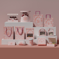 Boîtes cadeaux en carton personnalisées de qualité alimentaire pour gâteaux de mariage, imperméables et portables, en papier kraft avec fenêtre