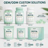 Bonbons Gommeux de Biotine à Marque Blanche OEM, Collagène et Kératine pour Cheveux, Peau et Ongles, Soutien Peau Éclatante, Saveur Baies, 60g