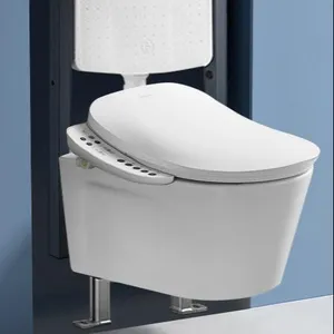 स्वत: हीटिंग समारोह के साथ आसान सफाई सिरेमिक स्मार्ट शौचालय मंजिल घुड़सवार दीवार लटका