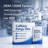 Bandes de film orales à dissolution rapide à la caféine pour un regain d'énergie rapide, une meilleure concentration, une vigilance accrue, un soulagement de la fatigue, un supplément énergétique quotidien, fabrication OEM
