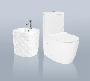 Werkslieferant günstige Sanitärkeramik-Schrank WC randlose Toilette wandhängendes Becken Keramik-Toilettenset