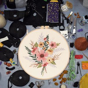 Handmade Soft Fabric Cotton Linen Cross Stitch Needlework <b>Sewing</b> Craft DIY Knitting Crocheting Kits <b>Set</b> Beginners Cartoon - Product Image 4