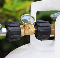 Indicateur de niveau de réservoir de propane en laiton pour camping-car de 5 à 20 lb, pour chauffages au propane, foyers, grilles à gaz