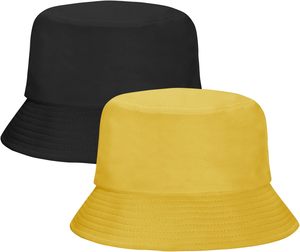 Chapeau de soleil d'été réversible en coton jaune motif canard pour hommes, femmes et filles – Idéal pour la plage, les voyages et les activités de plein air - Product Image 2