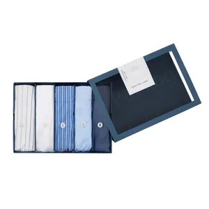 Cajón deslizante de lujo, ventana transparente, ropa interior para hombres, caja de papel, ropa personalizada, Cajas de Regalo con divisor de papel