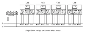 Acrel multi-canale LCD digitale ac misuratore di energia AMC200L-8E3 misura massima 8 circuiti trifase o 24 monofase per IDC