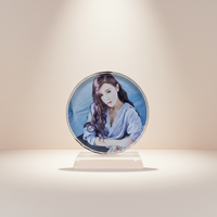 Trophée en cristal avec logo personnalisé, plaque de récompense en cristal à concevoir soi-même, cadre photo en cristal vierge pour sublimation