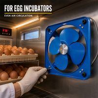 Ventilateur d'incubation F25 bleu, ventilateur axial de refroidissement pour machine à couver les œufs, pièces détachées pour couvoirs avicoles