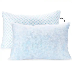 <span class=keywords><strong>Oreiller</strong></span> en mousse à mémoire de forme bleu rafraîchissant avec un design respirant au toucher <span class=keywords><strong>frais</strong></span> pour les personnes qui ont chaud pendant leur sommeil, utilisation estivale - Product Image 4