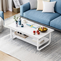 Table basse carrée créative moderne design en bois et fer simple pour petit appartement ou chambre à louer meubles de salon