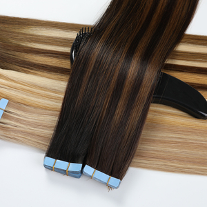 Extensions di <span class=keywords><strong>Capelli</strong></span> <span class=keywords><strong>Veri</strong></span> Russi Remy All'ingrosso, Doppia Trama, Cuticole Intatte, Nastro Invisibile, Mini Formato, Qualità Professionale da Salone - Product Image 1