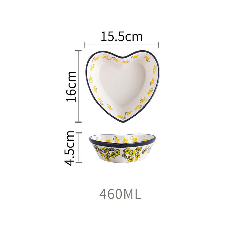 white Heart shape bowl