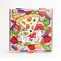 Boîte à pizza en carton ondulé personnalisée, jetable, vide, grande taille, pour emballage alimentaire, 7 pouces, 10 pouces, 12 pouces, 16 pouces, 18 pouces