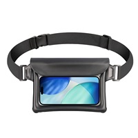 Sac banane étanche en PVC pour activités de plein air transfrontalières, avec fenêtre de 8 pouces, grande capacité, pour la natation, la navigation de plaisance, le surf ; Étui professionnel pour téléphone
