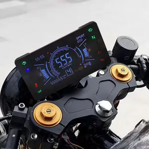 China Fabriek Motobike Digitale Kilometerteller Brandstofmeter Met Richtingaanwijzer Koplamp Indicator