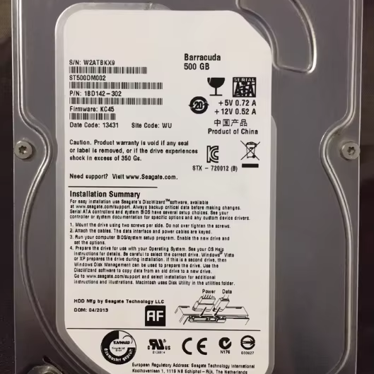 Original Clean Condition ST500DM002 SATA III 7200RPM 3.5 Inch Desktop Mechanical Hard Drive Storage Component