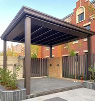 Pergola rétractable d'extérieur, auvent de balcon carré personnalisé, matériau en aluminium, pare-soleil électrique pliable, imperméable