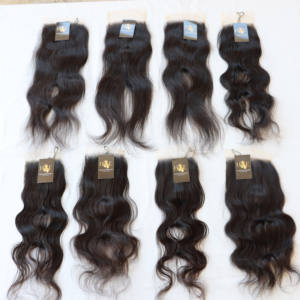 Tissage en lot indien vierge lace Frontal Closure, avec Extensions de cheveux humains brésiliens, Raw Temple - Product Image 3