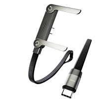 Chargeur rapide 240W Type-C multifonctionnel avec support de téléphone et câble, conception anti-blocage, chargeur portable ultra-rapide