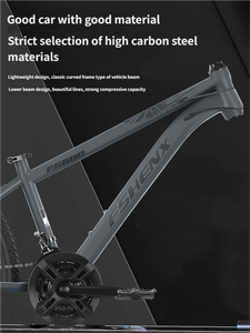 Vélo de montagne pour adultes, 24 vitesses, freins à disque doubles, absorption des chocs - Product Image 4
