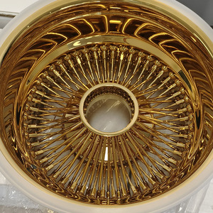 Llantas de Oro Completas de 13x7, 14x6, 14x7, 15x7, 16x7, 17x8, 17x9, 18x8, 20x8, 22x8 Pulgadas, con <span class=keywords><strong>72</strong></span>, 100 o 150 Radios, Estándar o Radios Invertidos - Product Image 5