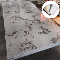 Vente flash - Panneaux muraux et planches en PVC texturé imitation marbre UV, imperméables et brillants, pour la décoration intérieure