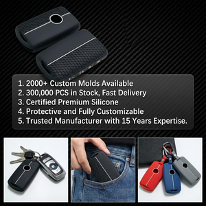 Funda Protectora de Silicona para Llave de Coche con Diseño de Panal para <span class=keywords><strong>Mazda</strong></span> 3 6 CX5 CX30 CX9 CX50 MX5, Control Remoto Inteligente - Product Image 4