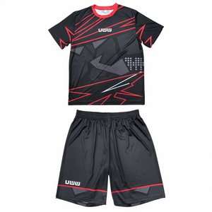 Ensembles de maillots de football pour hommes de qualité supérieure, service OEM, vente en gros, légers, durables, 100% polyester, écologiques, séchage rapide, courts - Product Image 2