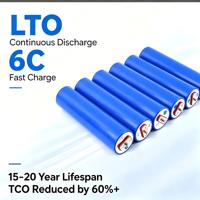 Batería de Litio Titanato (LiFePO4) Segura de 2.4V 10Ah 30A 10C, 25000 Ciclos, 32155, Recargable, para Almacenamiento de Energía Solar y Uso Intensivo