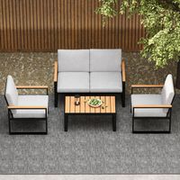 OEM Outdoor-Möbelset Aluminium Outdoor-Sofa Garten-Sessel Bestseller Wasserdicht Villa