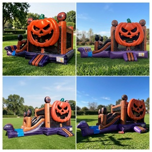 Château gonflable citrouille avec toboggan, château gonflable <span class=keywords><strong>d</strong></span>'Halloween avec toboggan, combo château gonflable Jack O'Lantern pour <span class=keywords><strong>location</strong></span> événementielle - Product Image 6