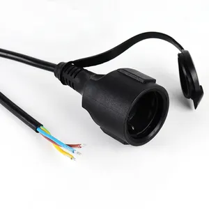 VDE 16A 220V 3 Pin Plug European Standard Extension Lead female adapter plug