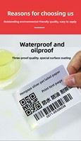 Autocollants de code-barres PET en papier pour étiquettes en argent mat résistant à la déchirure pour l'impression d'étiquettes en argent d'équipement d'immobilisations