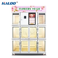 Haloo Distributeur automatique de fleurs personnalisé Blumenautomat Distributeur automatique de fleurs réfrigérées pour la vente de bouquets de fruits frais