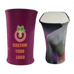 Customized Foldable Dye Sublimation Aluminum <b>Frame</b> Promotion Counter with Tension Fabric Pop up Design - Product Image 1