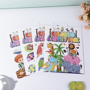 <span class=keywords><strong>Libro</strong></span> para Colorear de Animales de Dibujos Animados con Encuadernación Cosida a Mano, Personalizado al por Mayor, para Niños de 3 a 8 Años, Libros de Actividades para Colorear - Product Image 1