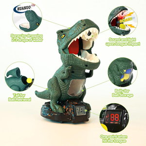 Kinderen Beweegbare Schietspellen Met 2 Luchtpomp Launcher Led Score Record Spray Effect Geluid Dinosaurus Speelgoed Schieten Pistool - Product Image 5