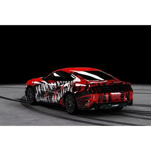 Film de protection de voiture auto-adhésif en PVC de haute qualité NIKO Design, dégradé de couleur rouge et noir, auto-réparateur, changeant de couleur - Product Image 2