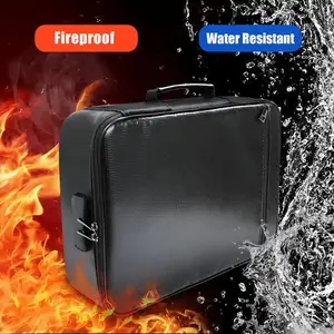 2024 New Laptop Certificates Portable Folder Mesh Expanding Office File Organizer Box Waterproof Fireproof Document Bag