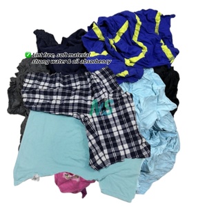 Paños de algodón para limpieza, pacas de 25 kg, económicos, de color oscuro, paños de camiseta, trapos de algodón mixto para limpieza - Product Image 4