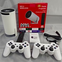 Vente flash - Projecteur intelligent Android 4K haute définition pour Noël, mini projecteur, contrôleur, console de jeu 3D, LCD WIFI 6 Hy300, projecteur de jeu