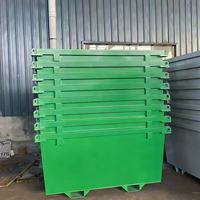 Conteneur de recyclage à haute durabilité de 8 m3, bac de recyclage, conteneur à déchets, conteneur à roulettes pour la construction